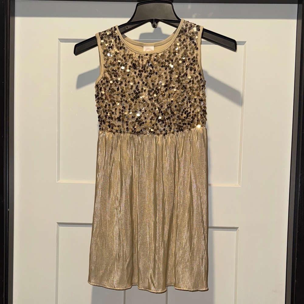 Wonder Nation Gold Sequin Formal Dress